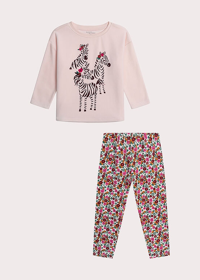 Піжама, Пуловер + штани, Рожевий, Du pareil au meme Франція, 26OZ