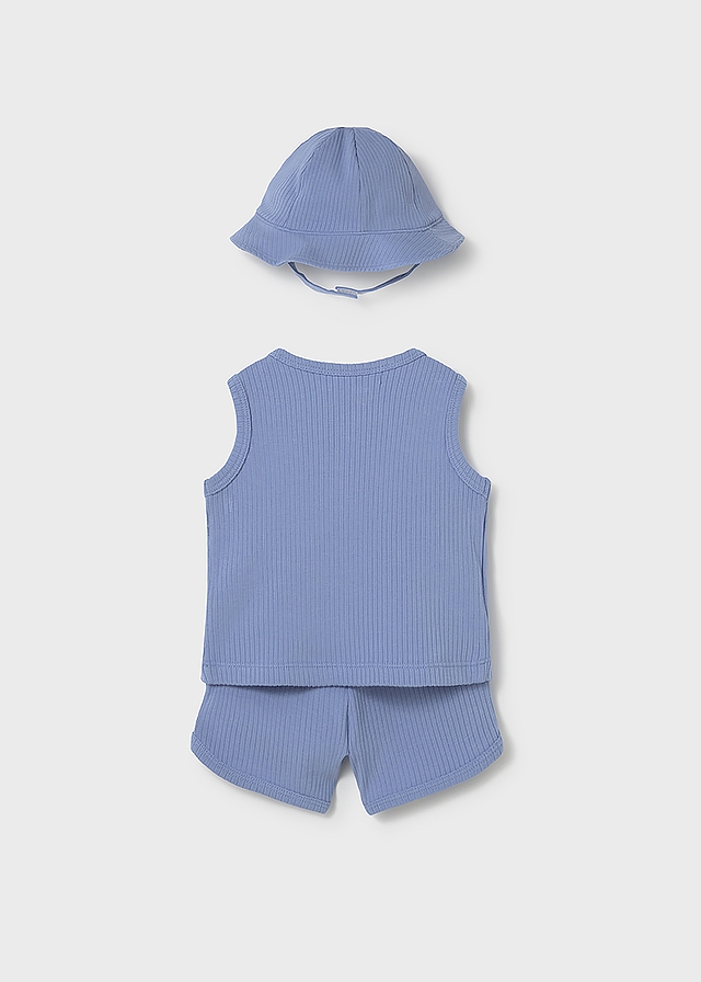 Комплект, Майка + шорти + панамка, Синій, Mayoral Іспанія, 26VL