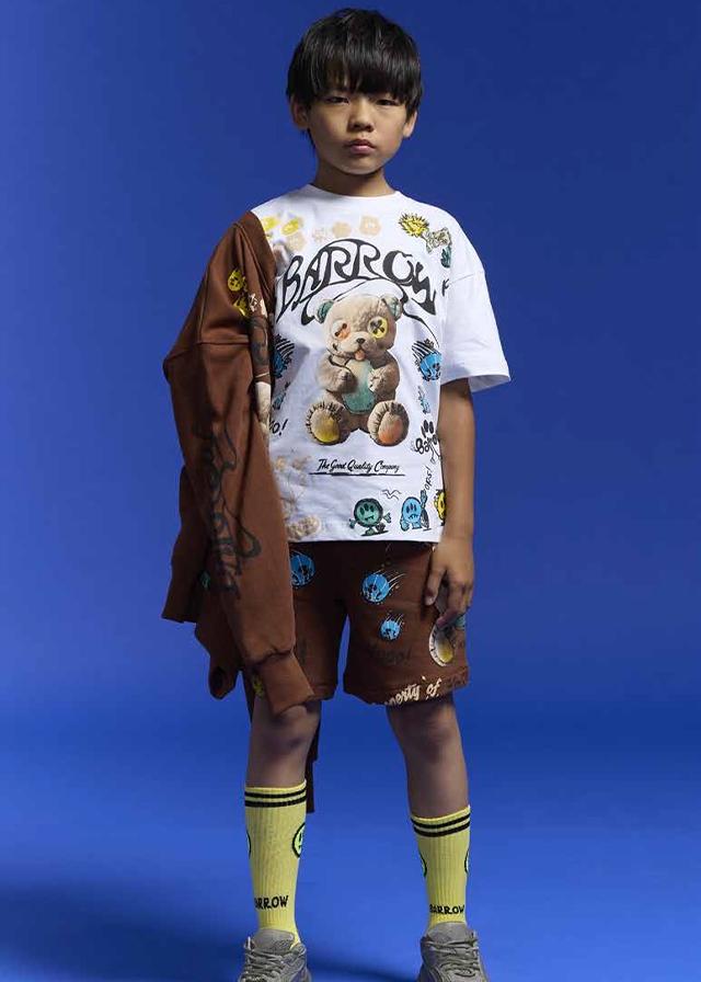 Футболка, Білий, BARROW Kids Італія, 26VL Футболка, Білий, BARROW Kids Італія, 26VL