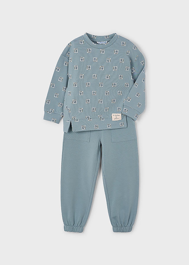 Комплект, Пуловер + штани (утеплений), М'ятний, Mayoral Іспанія, 26OZ