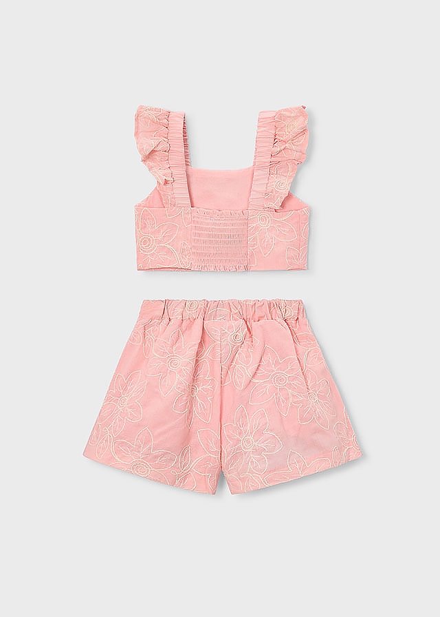 Комплект, Топ + шорти, Рожевий, Mayoral Іспанія, 26VL