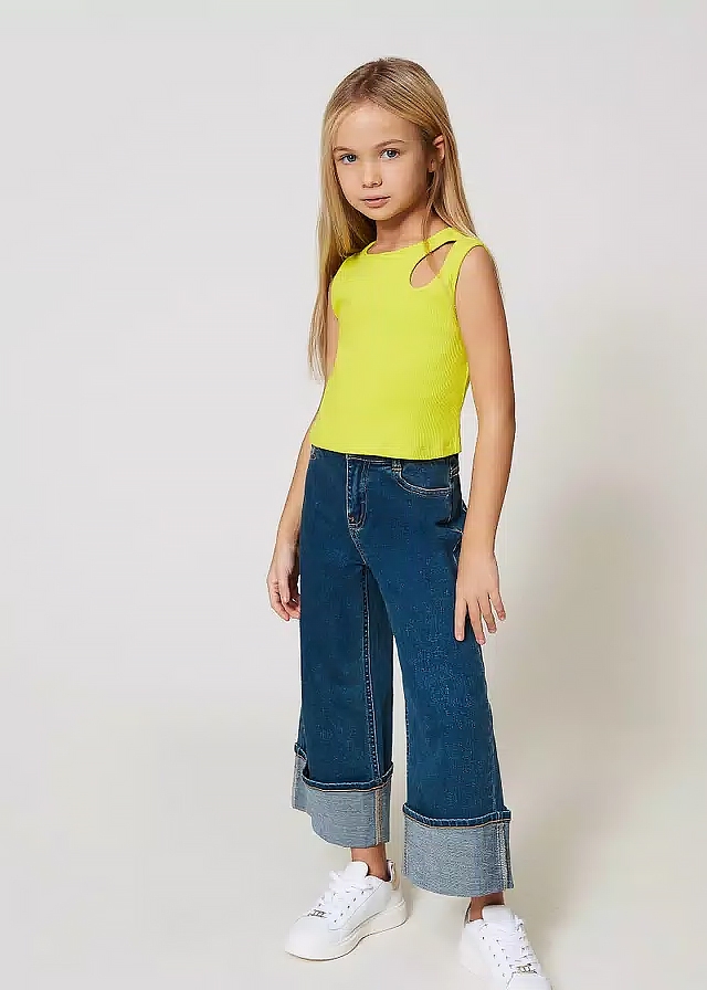 Футболка, Топ, Жовтий, TWINSET Італія, 25VL