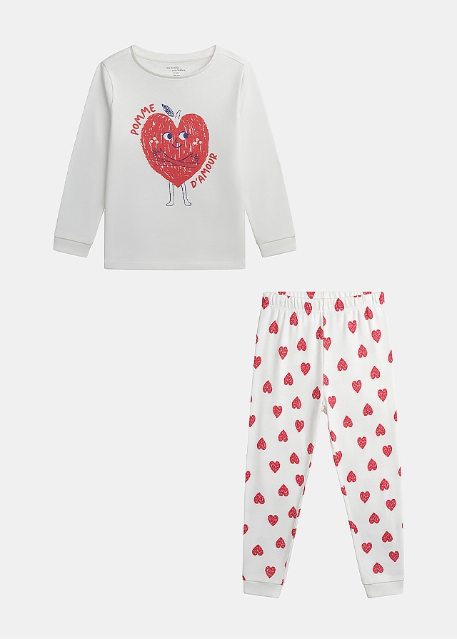 Піжама, Джемпер + штани, Білий, Du pareil au meme Франція, 26VL