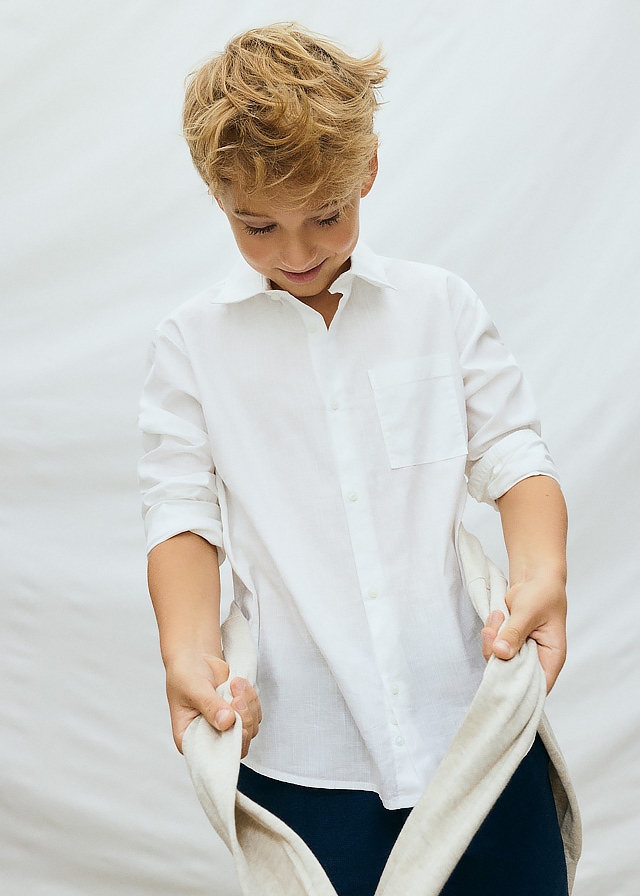 Сорочка, довгий рукав, Білий, Mayoral Іспанія, 26VL