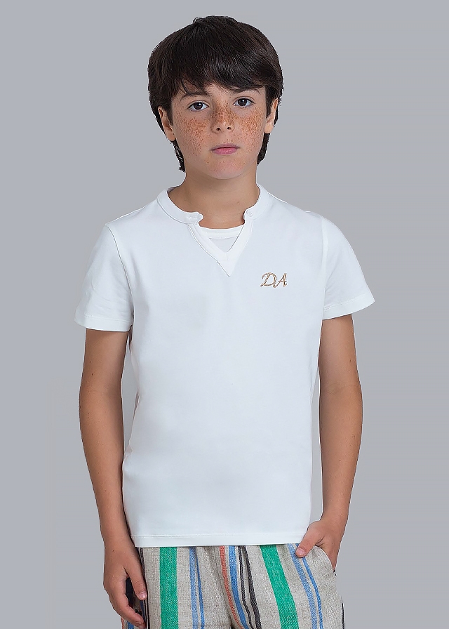 Футболка, Кремовий, Daniele Alessandrini Італія, 25VL