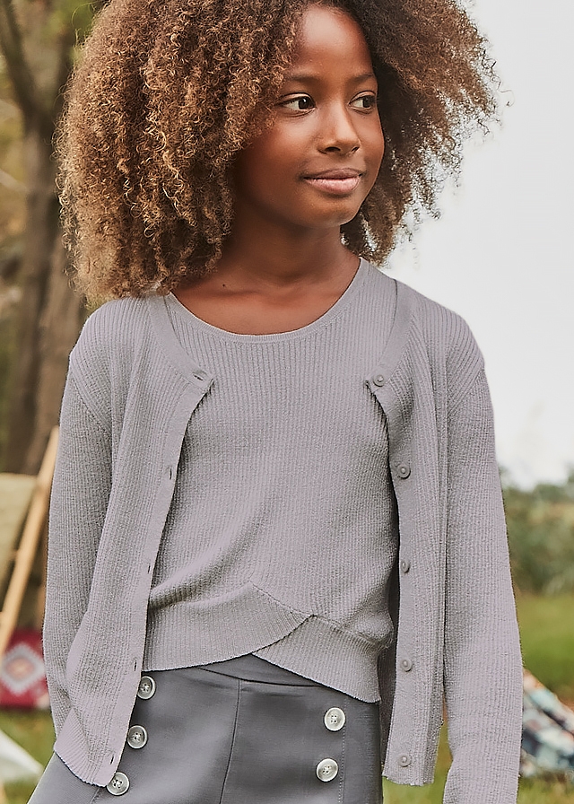 Футболка, з люрексом, Сріблястий, Mayoral Іспанія, 25VL