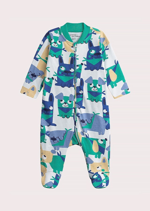 Комбінезон, легке утеплення, Зелений, Du pareil au meme Франція, 25VL