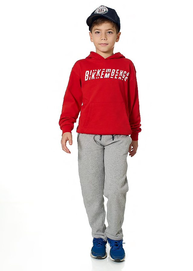 Пуловер, з капюшоном, утепленний, Червоний, Bikkembergs Італія, 26OZ