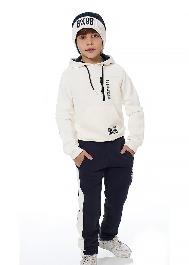 Пуловер, з капюшоном, тринитка, Білий, Bikkembergs Італія, 25OZ