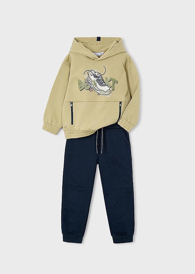 Комплект, Пуловер гірчичний + штани  (легке утеплення), Синій, Mayoral Іспанія, 26OZ