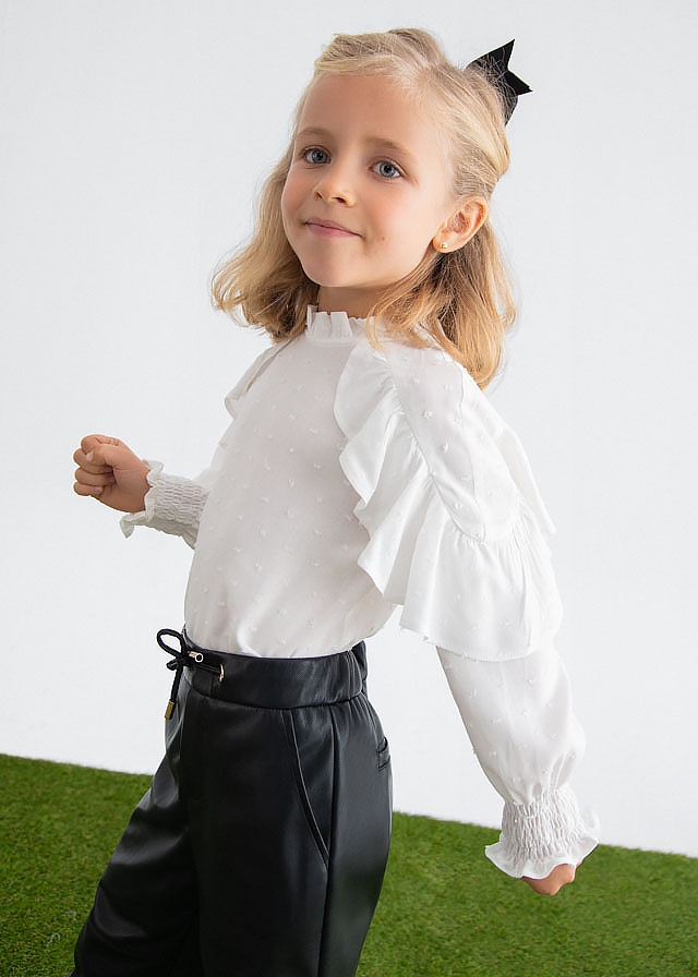 Блуза, довгий рукав, Білий, AbelLula Іспанія, 26OZ