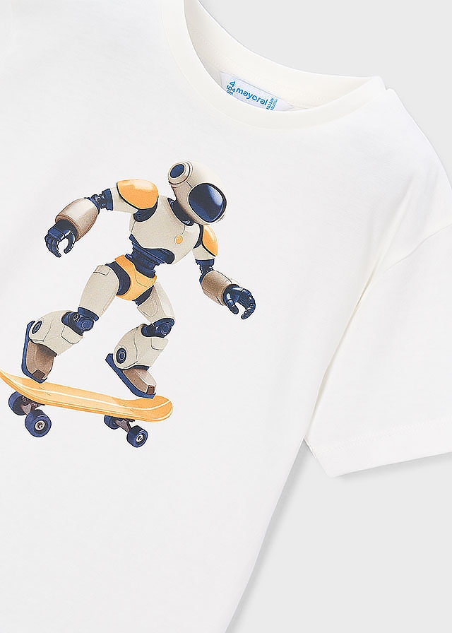 Комплект, Футболка 2 шт. + бежеві шорти, Бурштиновий, Mayoral Іспанія, 26VL