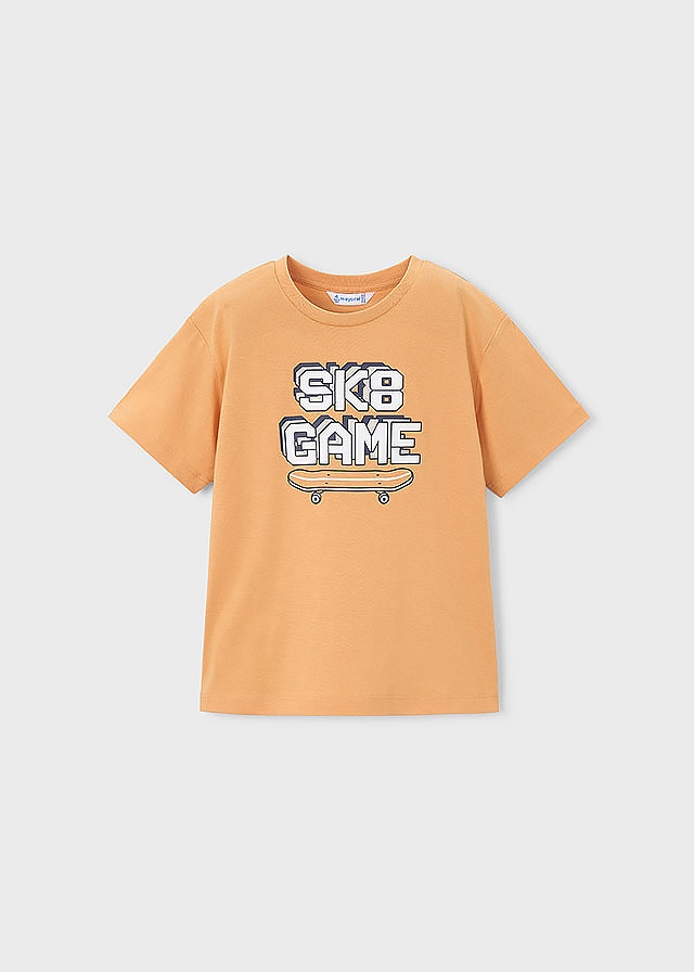 Комплект, Футболка 2 шт. + бежеві шорти, Бурштиновий, Mayoral Іспанія, 26VL