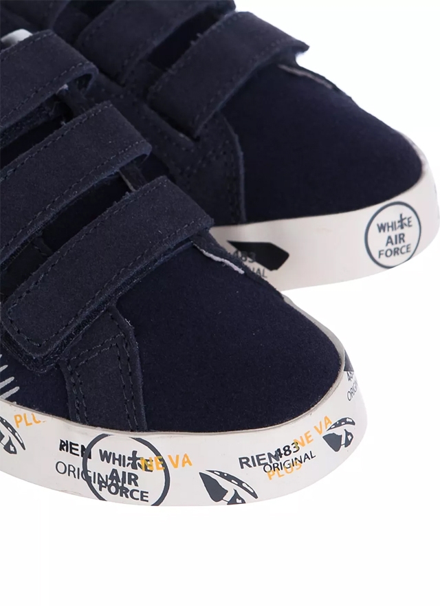 Кросівки, (три липучки), Темно-синій, Premiata Італія, 26VL