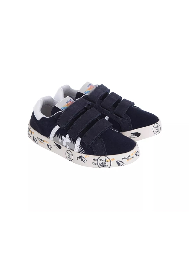 Кросівки, (три липучки), Темно-синій, Premiata Італія, 26VL