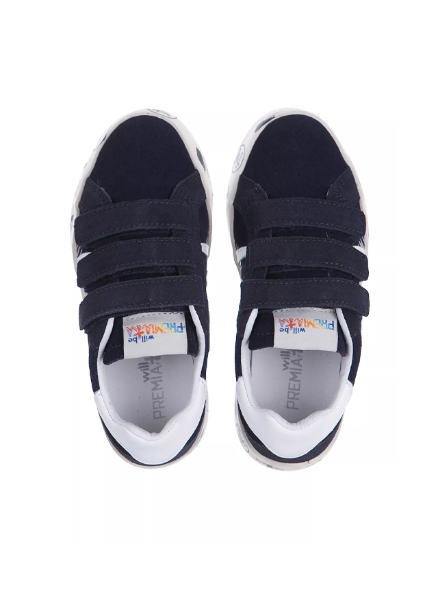 Кросівки, (три липучки), Темно-синій, Premiata Італія, 26VL