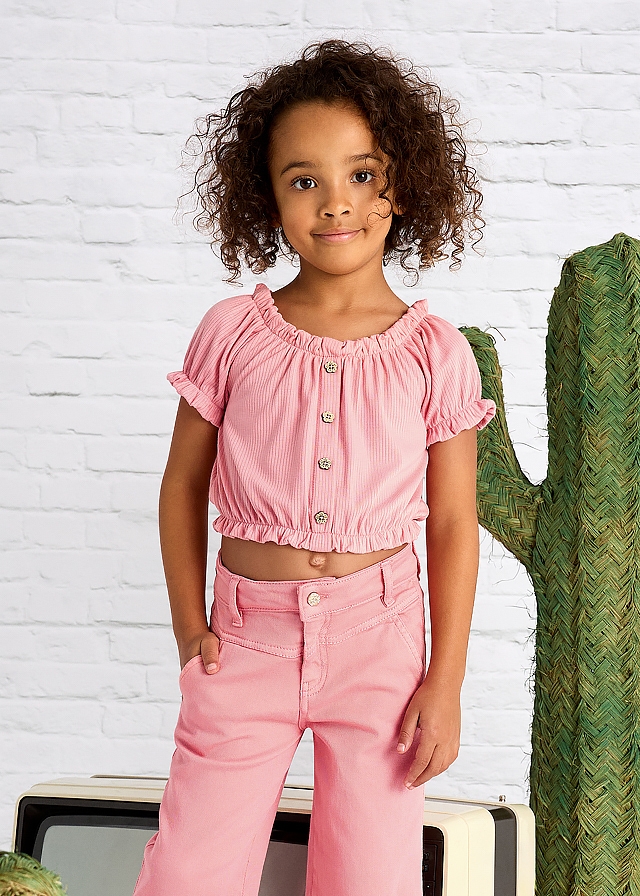 Футболка, Блуза, Персиковий, Mayoral Іспанія, 25VL