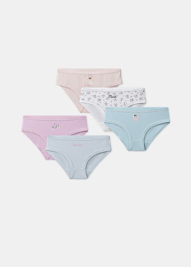 Білизна, Труси 5 шт.  Рожевий,, Блакитний, Sergent Major Франція, 26OZ