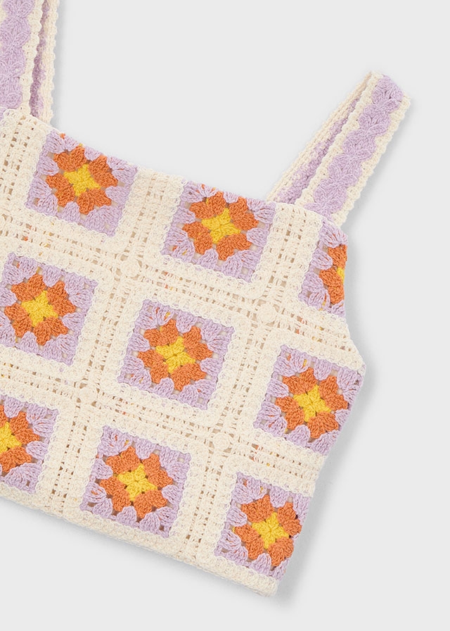 Футболка, Топ в'язаний, Кремовий, Mayoral Іспанія, 26VL