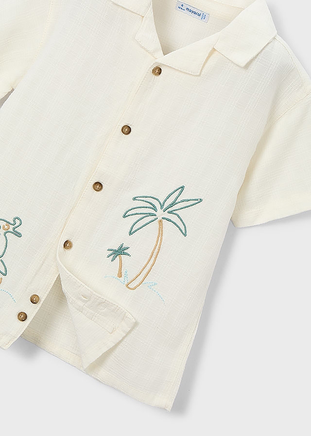 Сорочка, короткий рукав, Кремовий, Mayoral Іспанія, 26VL