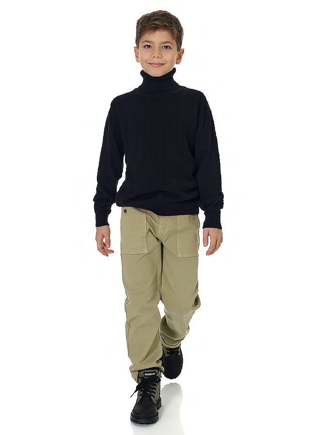 Светр, Гольф, Чорний, Bikkembergs Італія, 26OZ