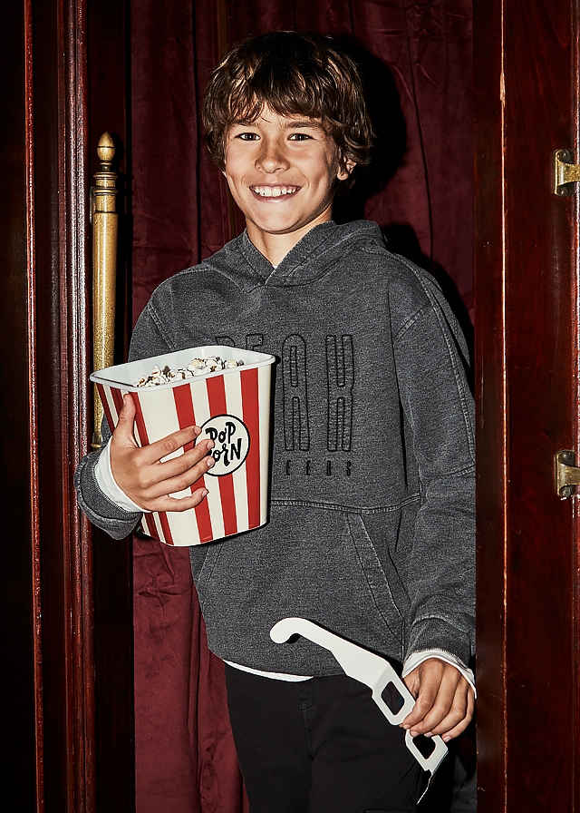 Пуловер, з капюшоном, Темно-сірий, Mayoral Іспанія, 26OZ