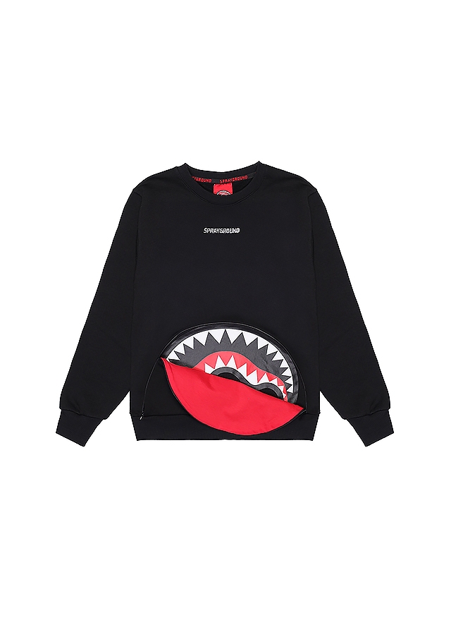 Пуловер, утеплений, Чорний, SPRAYGROUND США, 26OZ