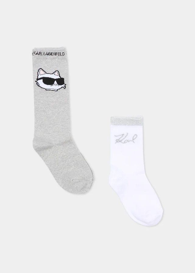 Шкарпетки, + гольфи Білий,, Сріблястий, Karl Lagerfeld Німеччина, 26VL Шкарпетки, + гольфи Білий,, Сріблястий, Karl Lagerfeld Німеччина, 26VL