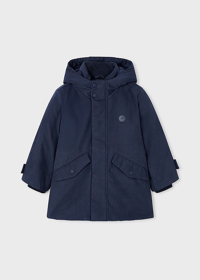 Куртка, з капюшоном (флісова підкладка), Темно-синій, Mayoral Іспанія, 26OZ