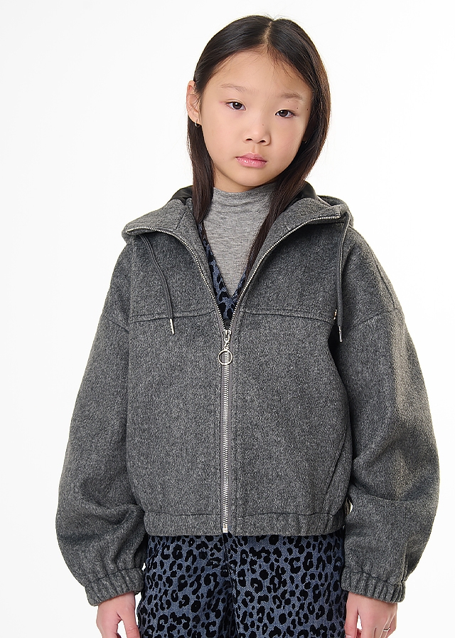 Куртка, з капюшоном, Темно-сірий, Manila Grace Італія, 26OZ