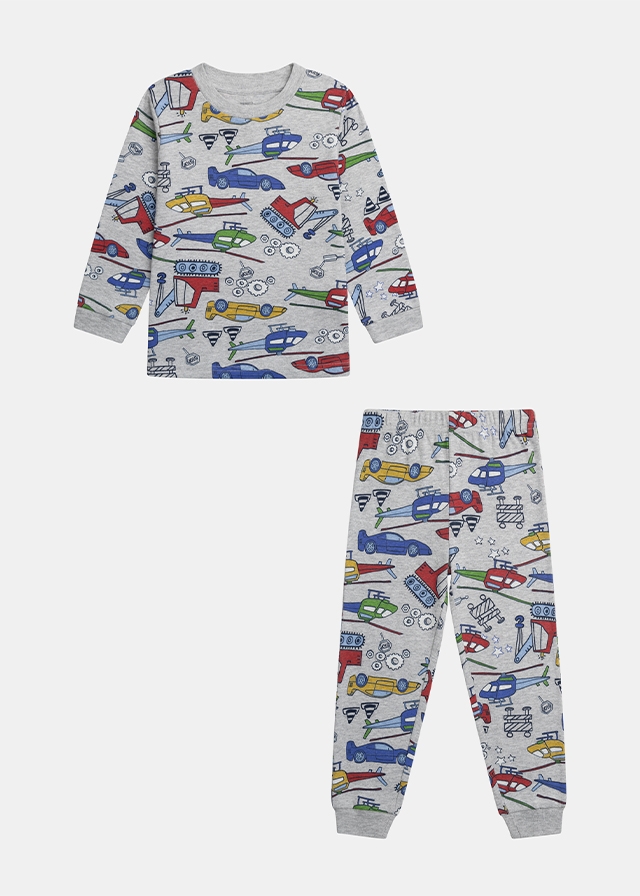 Піжама, Джемпер + штани. світиться в темряві, Сірий, Du pareil au meme Франція, 26VL