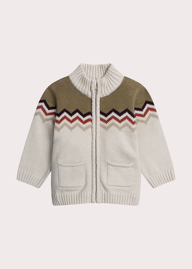 Кофта, в'язана, Бежевий, Du pareil au meme Франція, 26OZ Кофта, в'язана, Бежевий, Du pareil au meme Франція, 26OZ