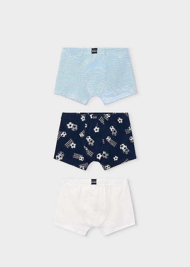 Білизна, Боксери 3 шт. Білий,, Темно-синій, Mayoral Іспанія, 26VL