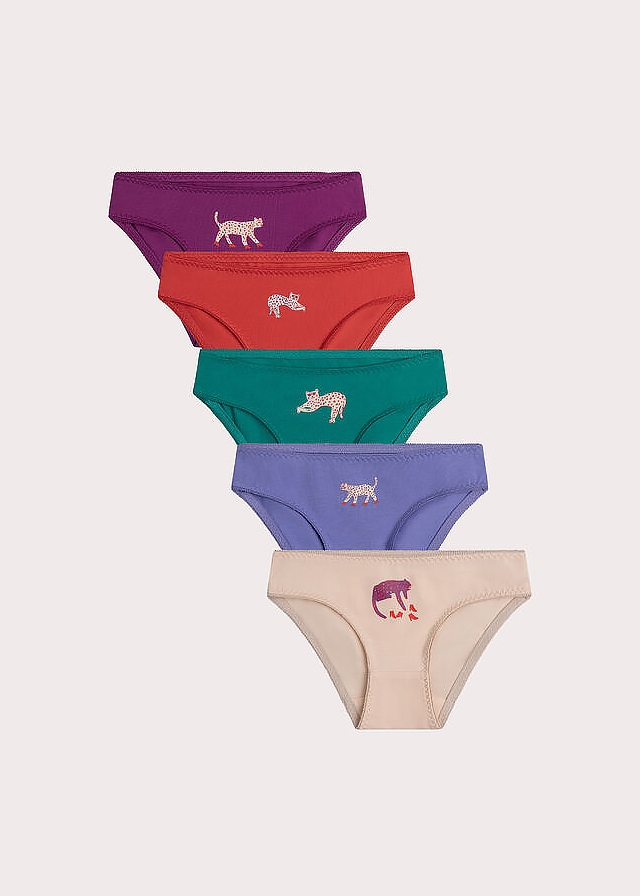 Білизна, Труси 5 шт.Фіолетовий, Зелений,, Червоний, Du pareil au meme Франція, 26OZ