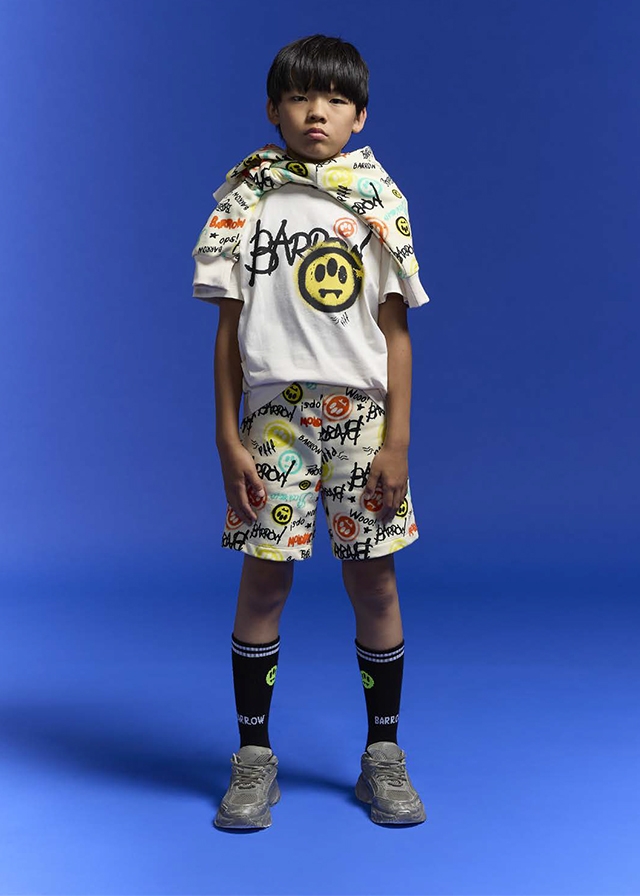 Футболка, Кремовий, BARROW Kids Італія, 26VL Футболка, Кремовий, BARROW Kids Італія, 26VL