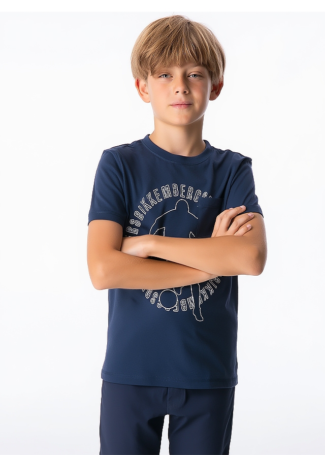 Футболка, Темно-синій, Bikkembergs Італія, 26VL