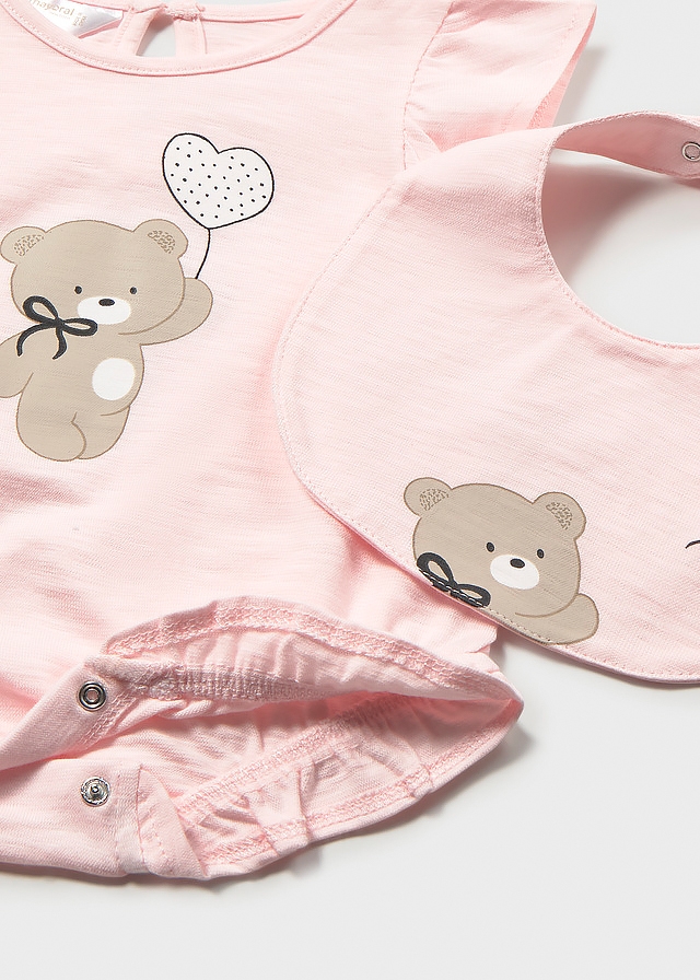 Комбінезон, Напівкомбінезон + слинявчик, Рожевий, Mayoral Іспанія, 26VL